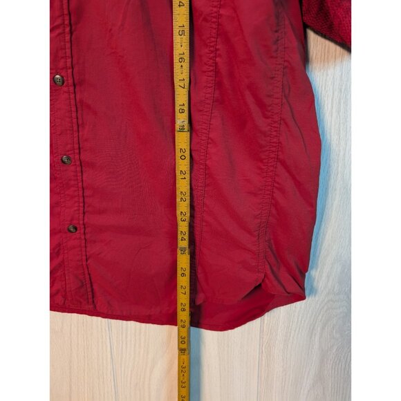 REI Men’s Rust Red Cotton Short Sleeve Camp Shirt Size Large Breathable - Picture 6 of 6